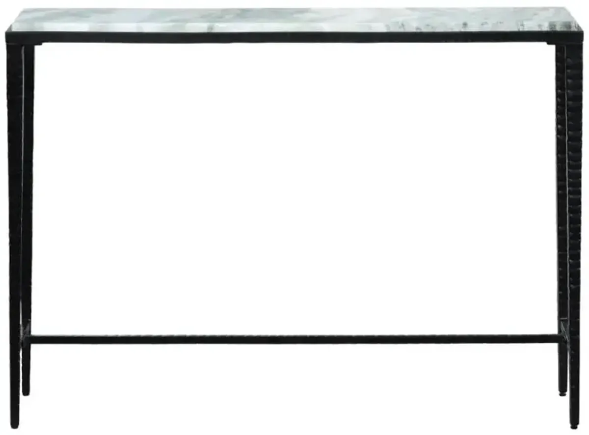 Crestview Collection Alayna Gray Console Table with Black Base