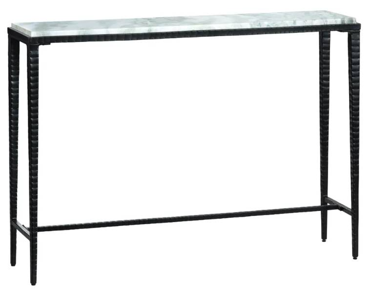 Crestview Collection Alayna Gray Console Table with Black Base