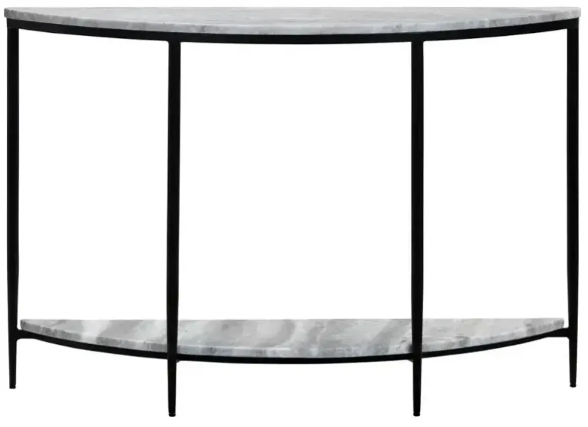 Crestview Collection Arc Gray Console Table with Black Base 