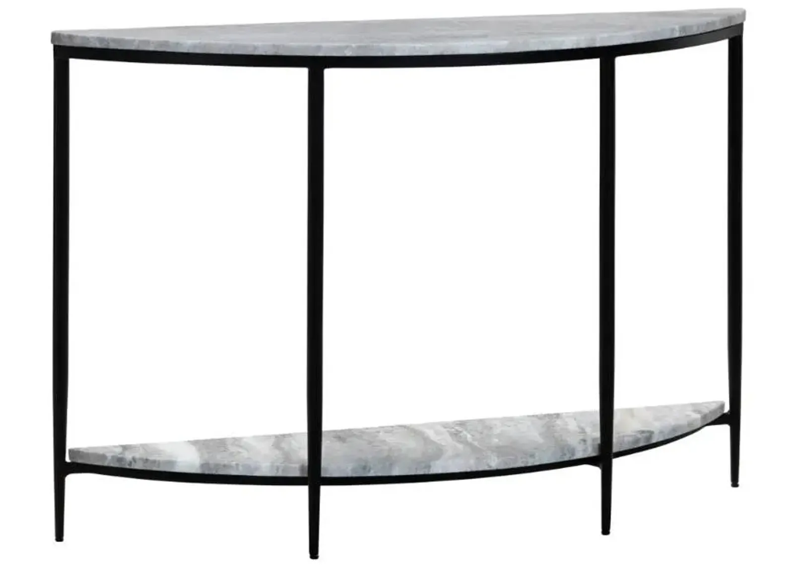 Crestview Collection Arc Gray Console Table with Black Base 