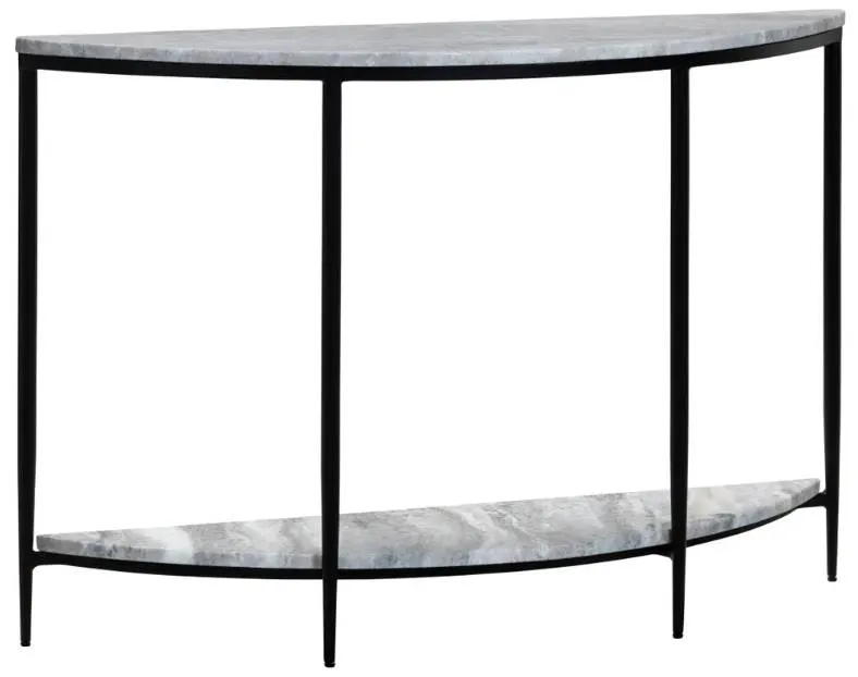 Crestview Collection Arc Gray Console Table with Black Base 