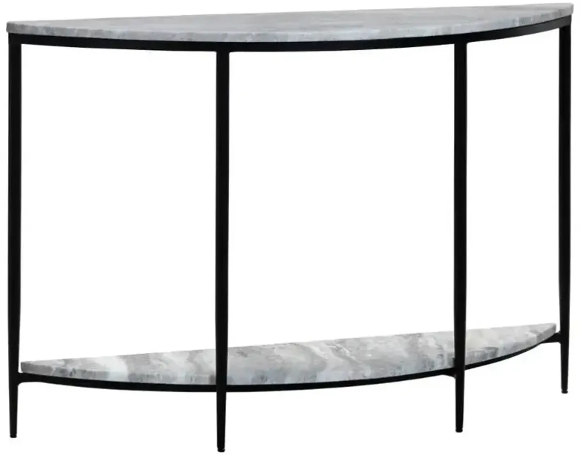 Crestview Collection Arc Gray Console Table with Black Base 