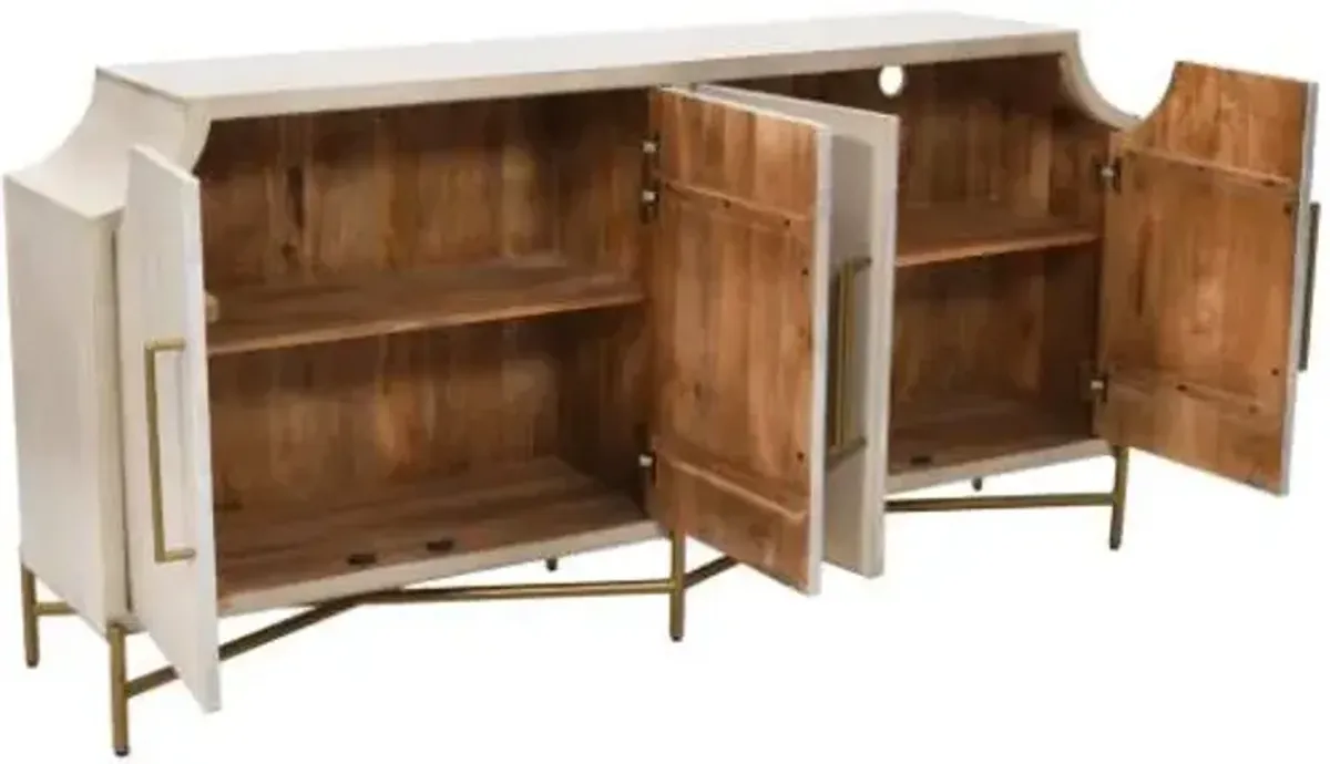 Crestview Collection Capital White Sideboard