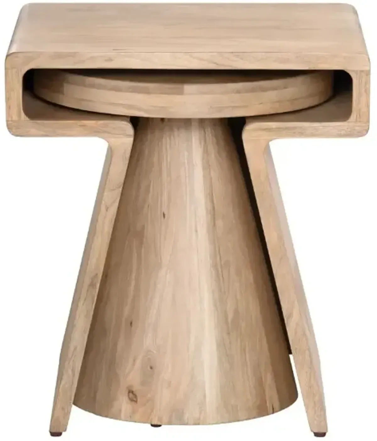 Crestview Collection Keppler 2-Piece Natural Nesting Table Set