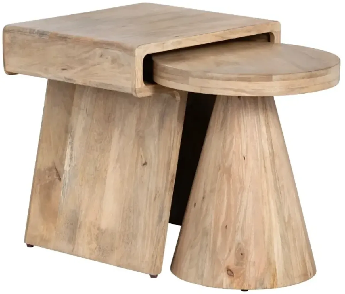 Crestview Collection Keppler 2-Piece Natural Nesting Table Set