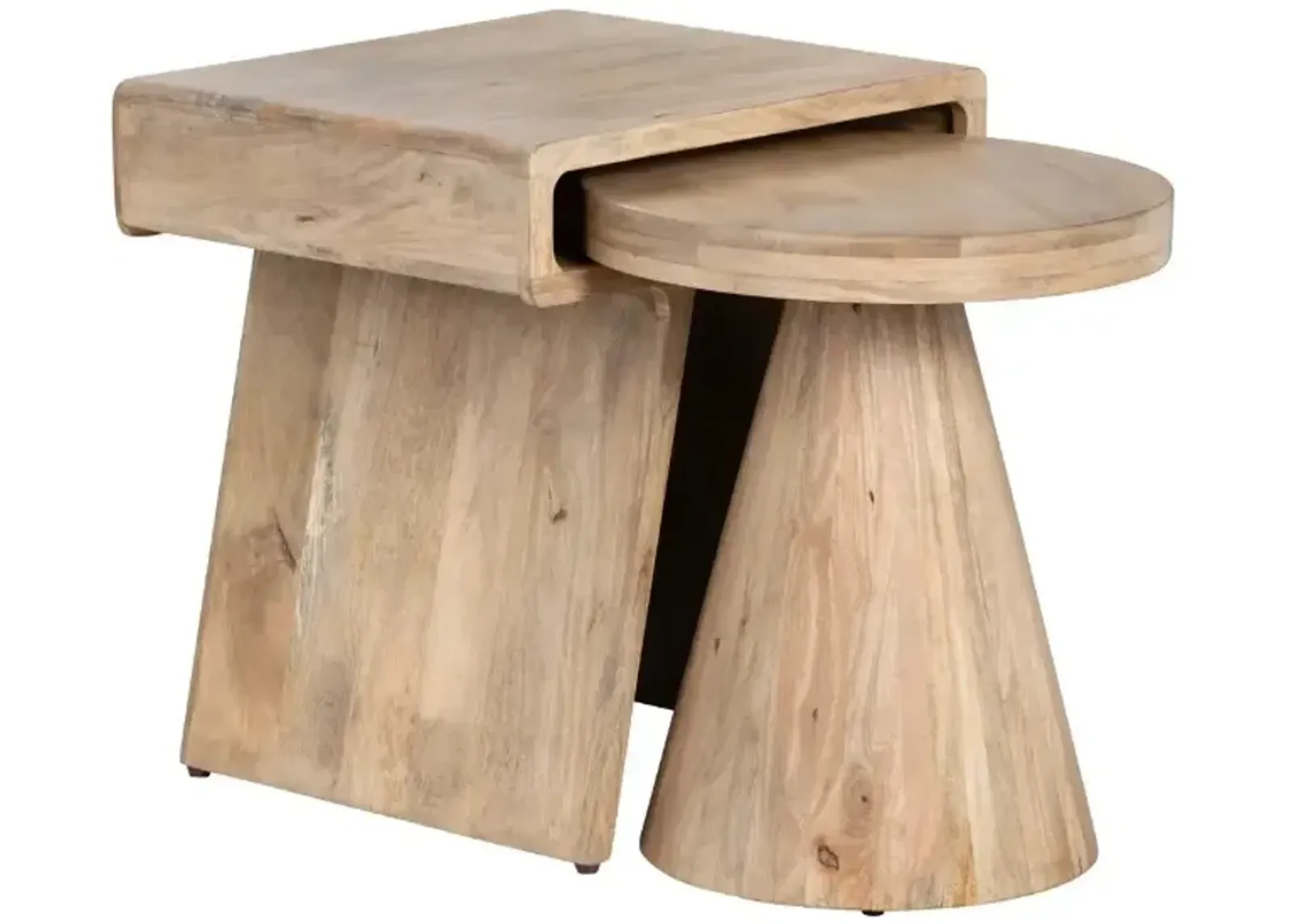 Crestview Collection Keppler 2-Piece Natural Nesting Table Set