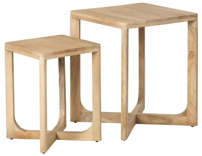 Crestview Collection Braden 2-Piece Natural Accent Table Set