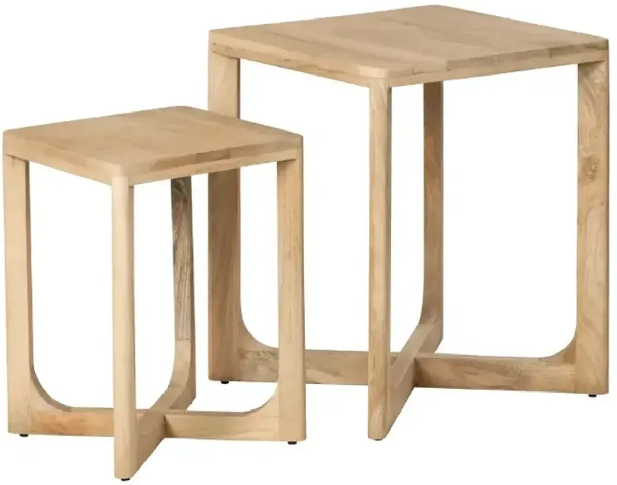 Crestview Collection Braden 2-Piece Natural Accent Table Set