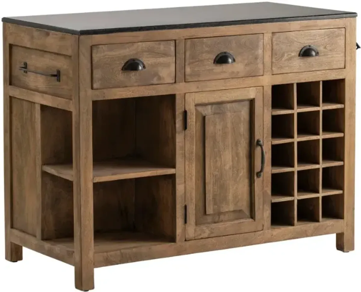 Crestview Collection Bengal Manor Black/Brown Kitchen Island