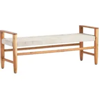 Crestview Collection Tacoma Brown/White Bench