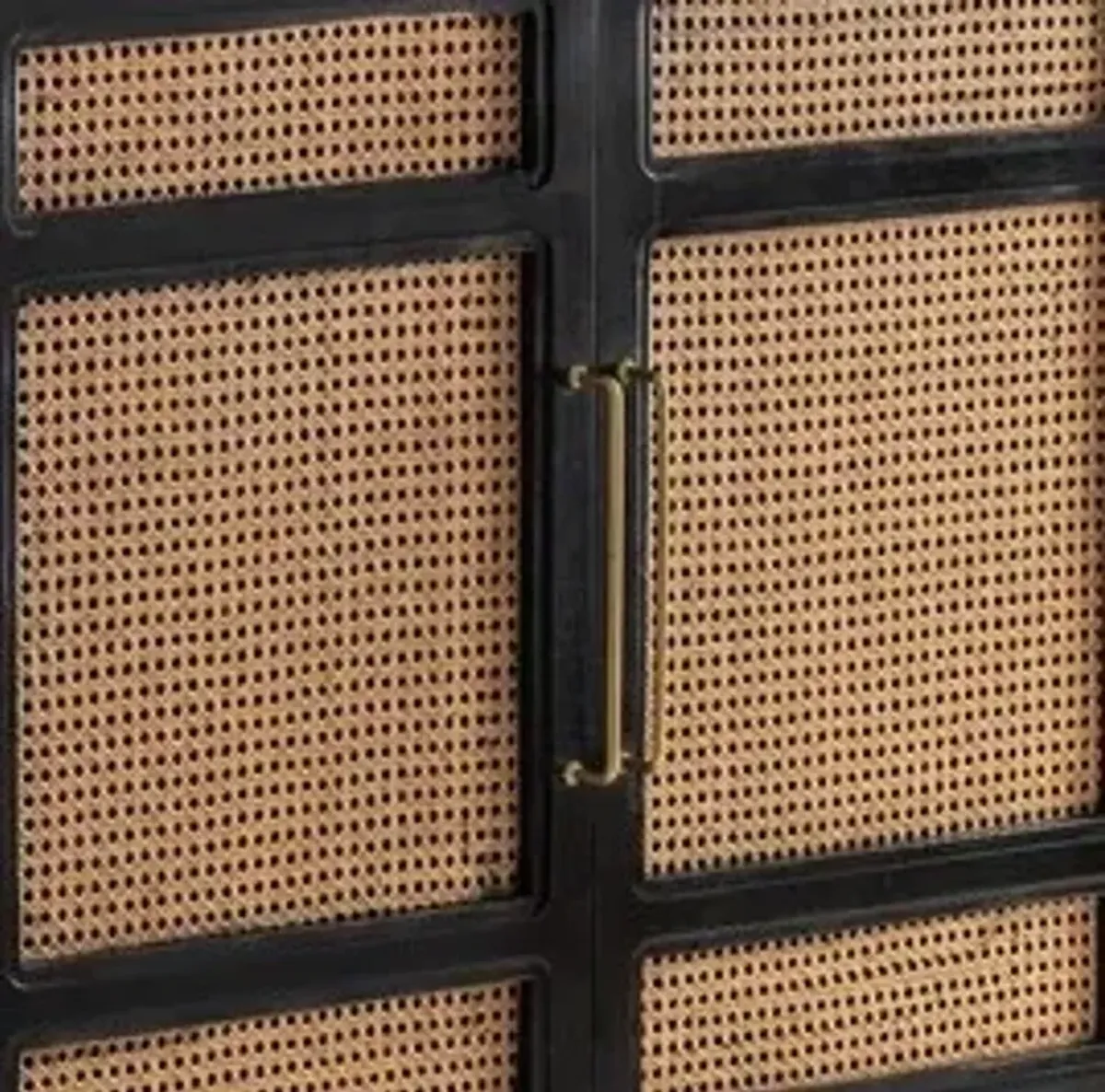 Crestview Collection Port Royal Black/Brown Cabinet
