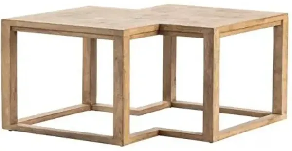 Crestview Collection Winfield Brown Diamond Cocktail Table