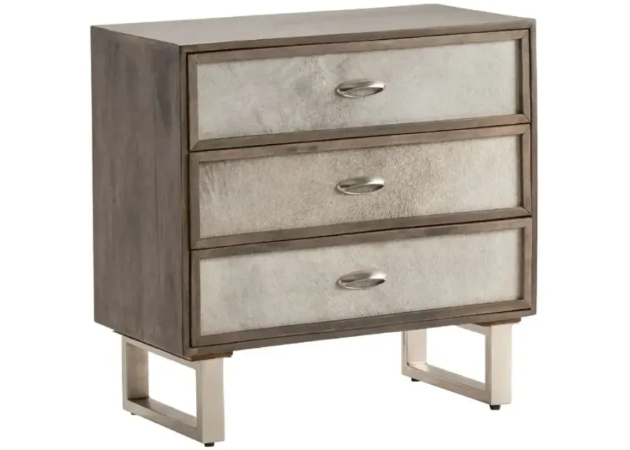 Crestview Collection Theodore Grey Cowhide Chest