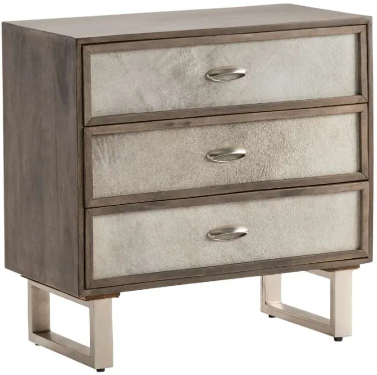 Crestview Collection Theodore Grey Cowhide Chest