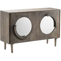 Crestview Collection Hillcrest Taupe Mango Wood Cabinet