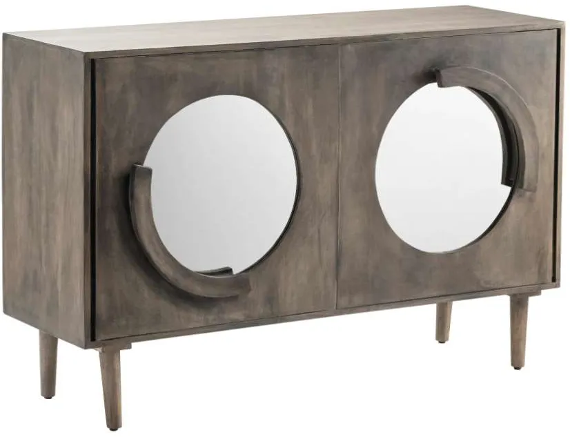 Crestview Collection Hillcrest Taupe Mango Wood Cabinet