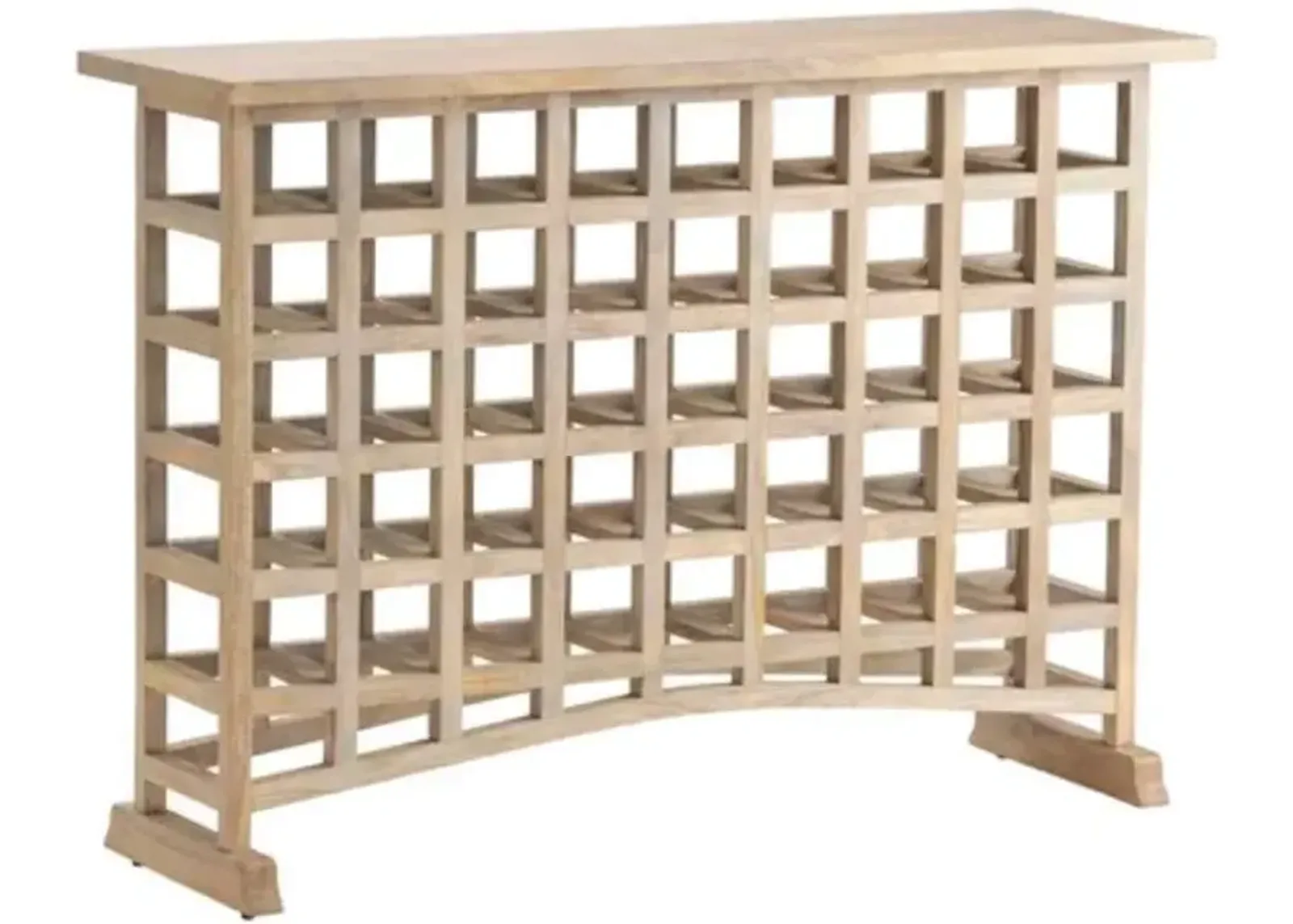 Crestview Collection Prentice Light Brown Lattice Work Console Table