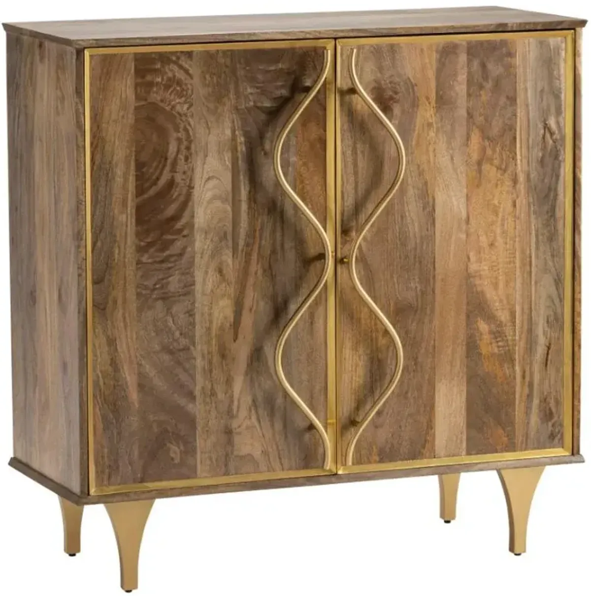 Crestview Collection Wentworth Brown/Gold Cabinet