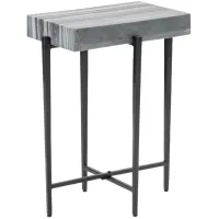 Crestview Collection Bailey Grey Accent Table with Black Base
