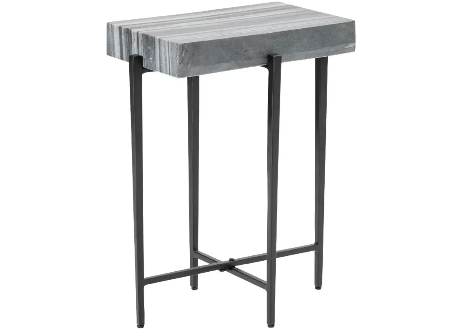 Crestview Collection Bailey Grey Accent Table with Black Base