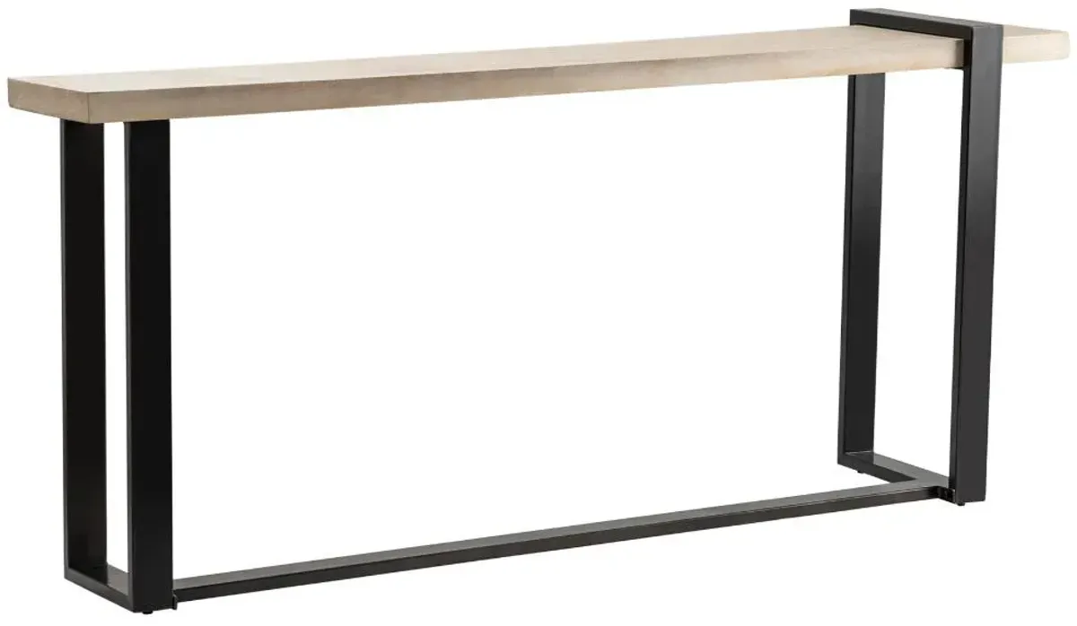 Crestview Collection Matthews Cream Console Table with Black Base