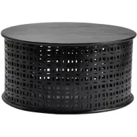 Crestview Collection Canyon Black Round Cocktail Table