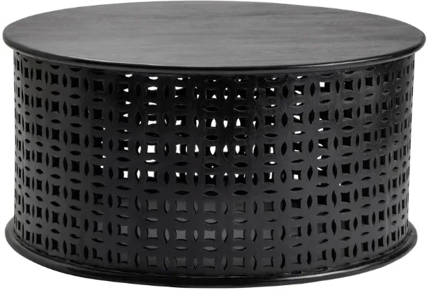 Crestview Collection Canyon Black Round Cocktail Table