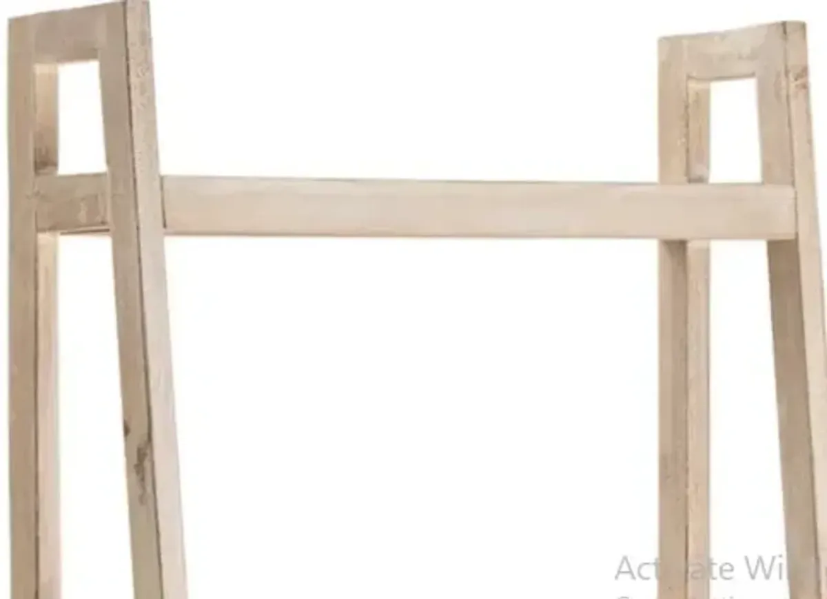 Crestview Collection Bengal Manor White Wash Angled Etagere