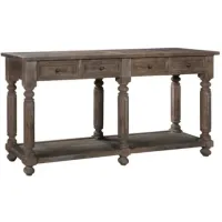 Crestview Collection Bengal Manor Linden Medium Brown Console Table