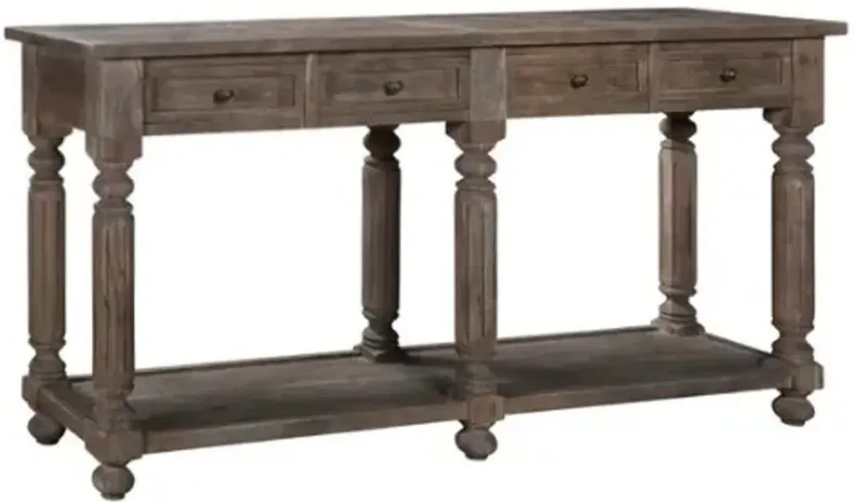 Crestview Collection Bengal Manor Linden Medium Brown Console Table