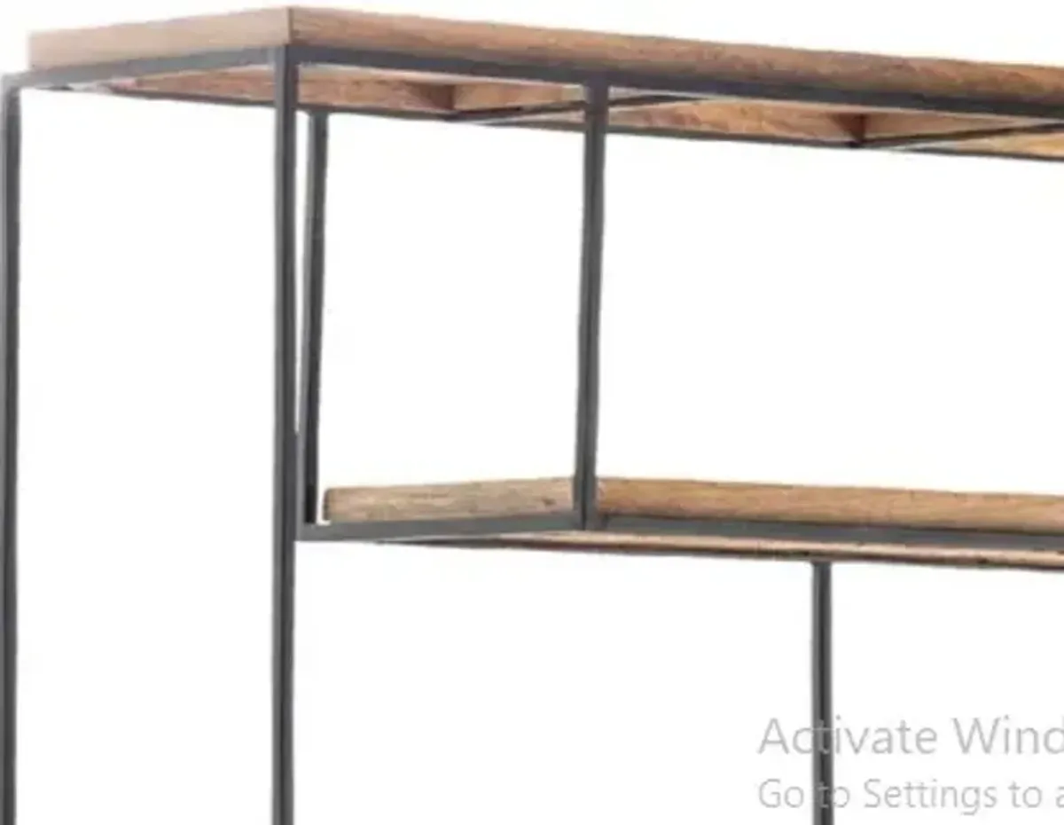 Crestview Collection Bengal Manor Brown/Iron Offset Large Etagere