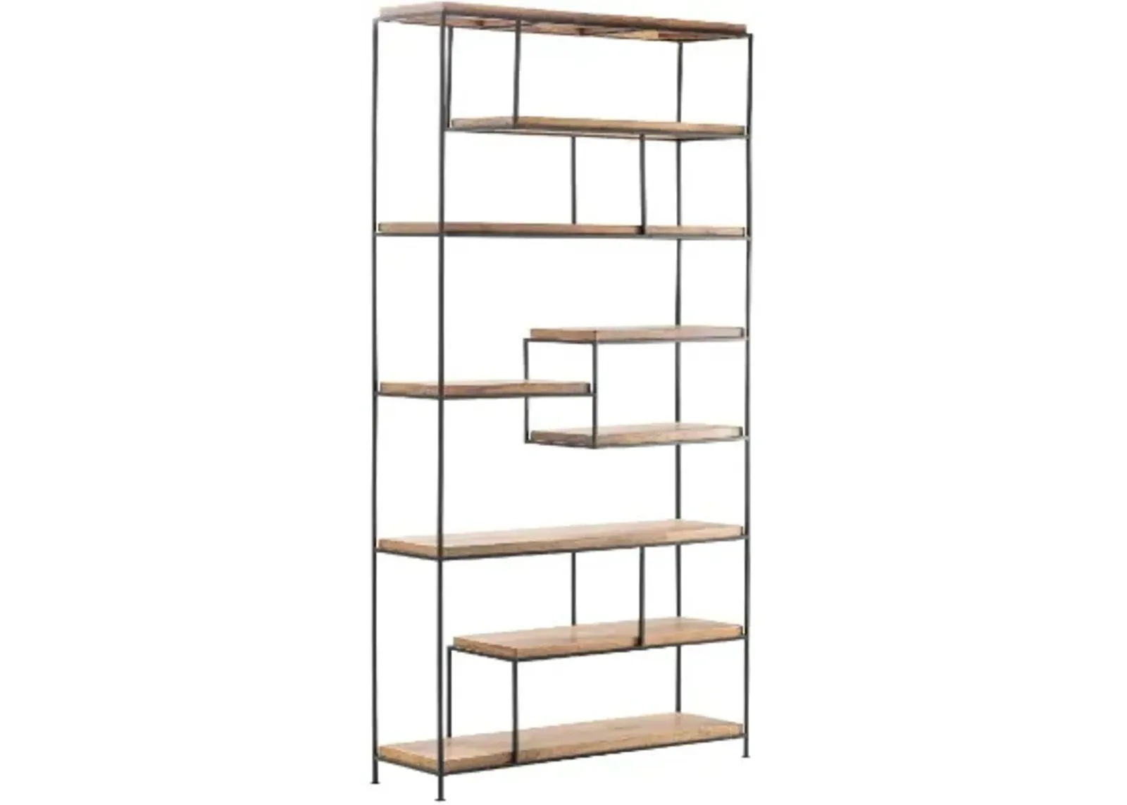 Crestview Collection Bengal Manor Brown/Iron Offset Large Etagere