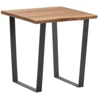 Crestview Collection Bengal Manor Natural End Table with Black Base