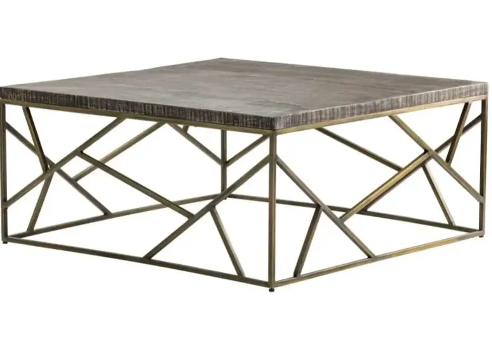 Crestview Collection Bengal Manor Wyndham Dark Brown Cocktail Table with Brass Base