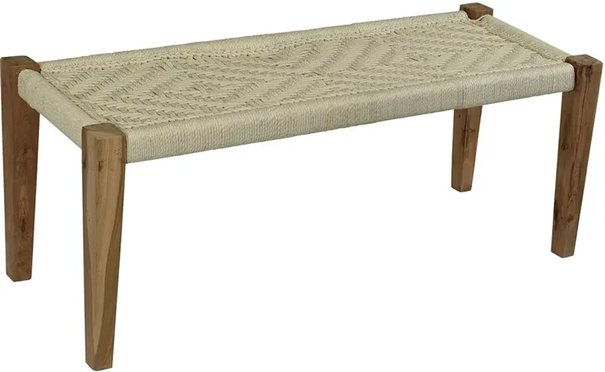 Crestview Collection Bengal Manor Jute Yarn Bench