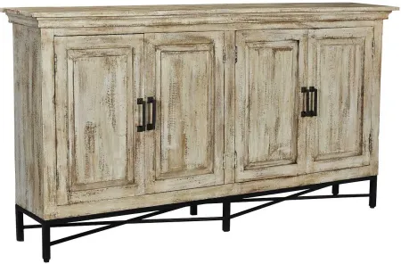 Crestview Collection Bengal Manor Distressed Antique White Sideboard