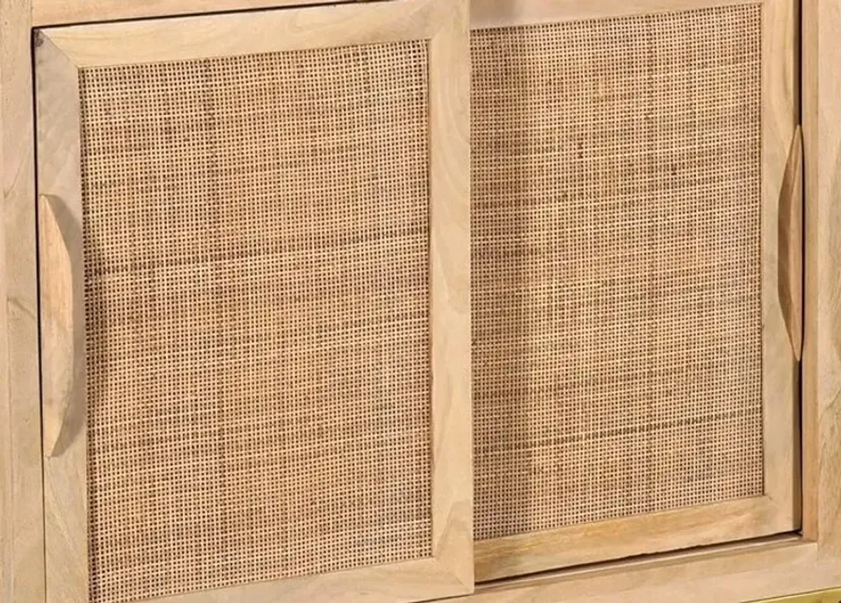 Crestview Collection Bengal Manor Natural Cane Sideboard