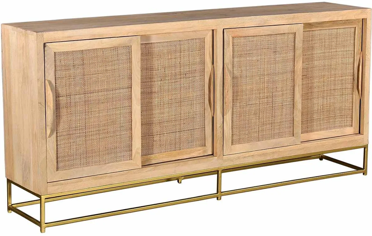 Crestview Collection Bengal Manor Natural Cane Sideboard