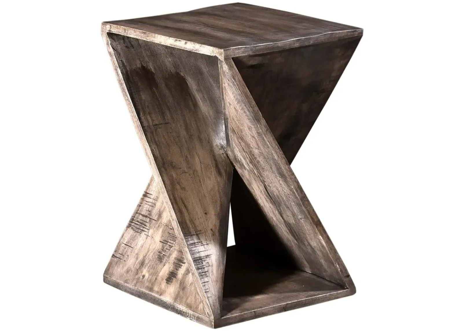 Crestview Collection Bengal Manor Grey Twist End Table