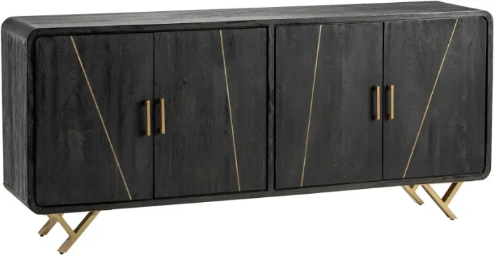 Crestview Collection Mosley Black Sideboard