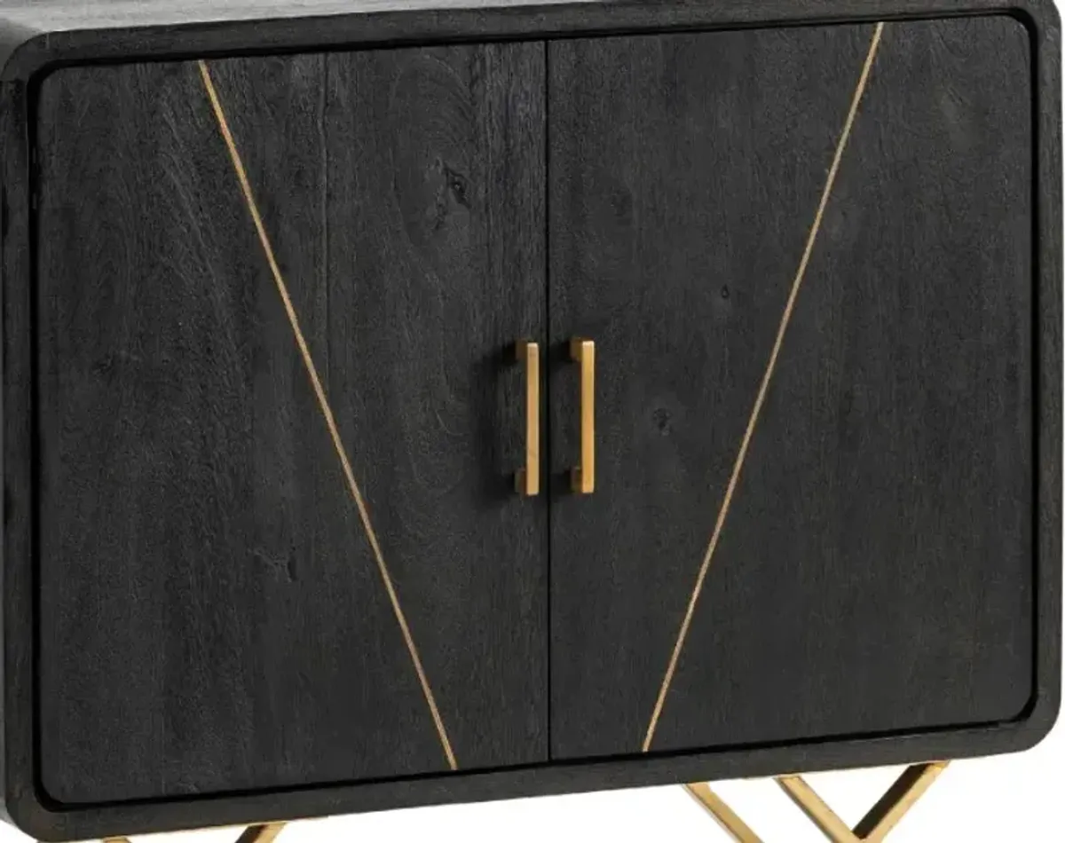 Crestview Collection Mosley Black Cabinet