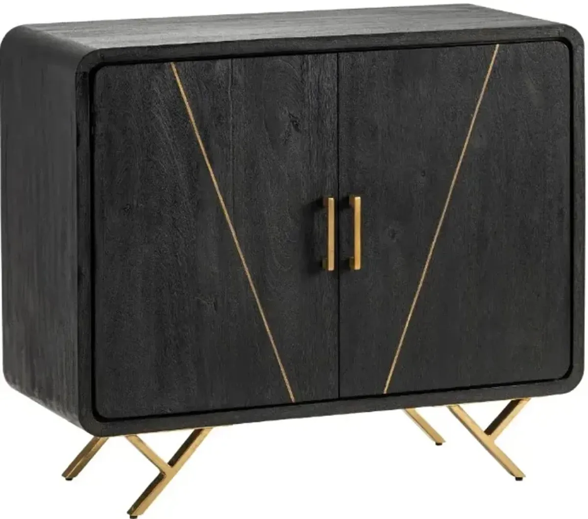 Crestview Collection Mosley Black Cabinet