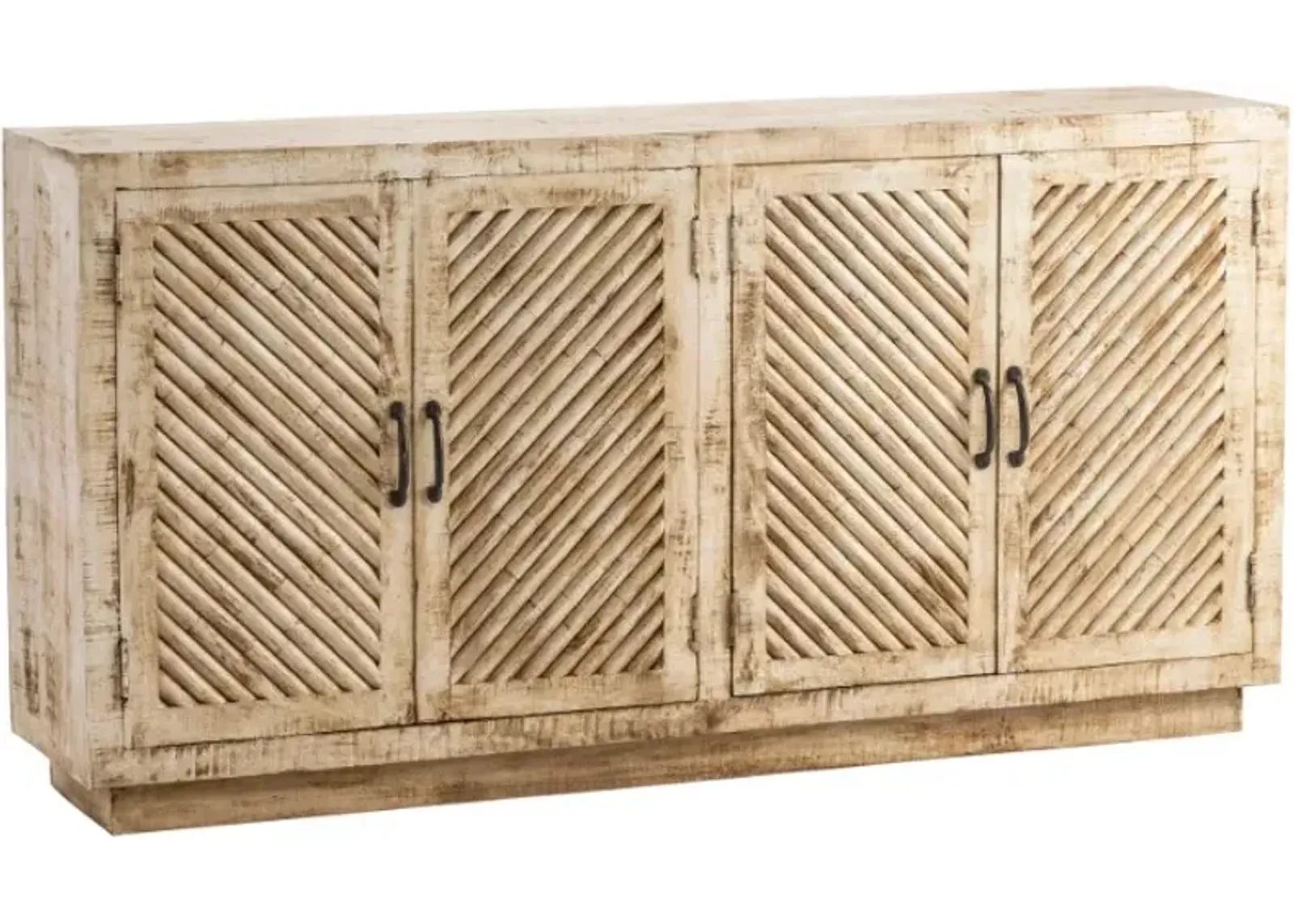 Crestview Collection Fairfax Distressed Beige Sideboard