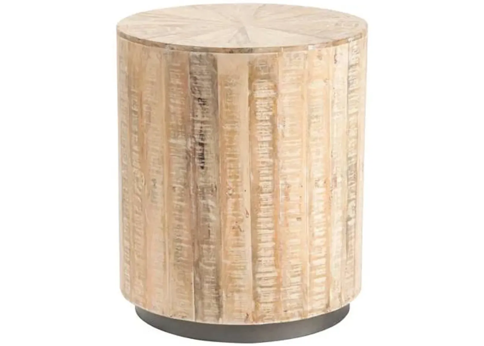 Crestview Collection Bengal Manor Natural End Table with Gray Base