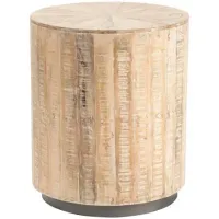 Crestview Collection Bengal Manor Natural End Table with Gray Base