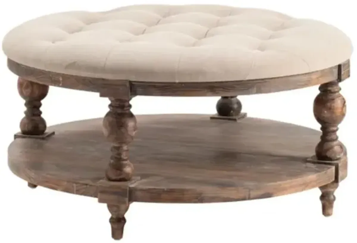 Crestview Collection Julia Grey Ottoman