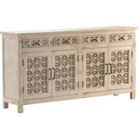 Crestview Collection Amelia Distressed White Sideboard