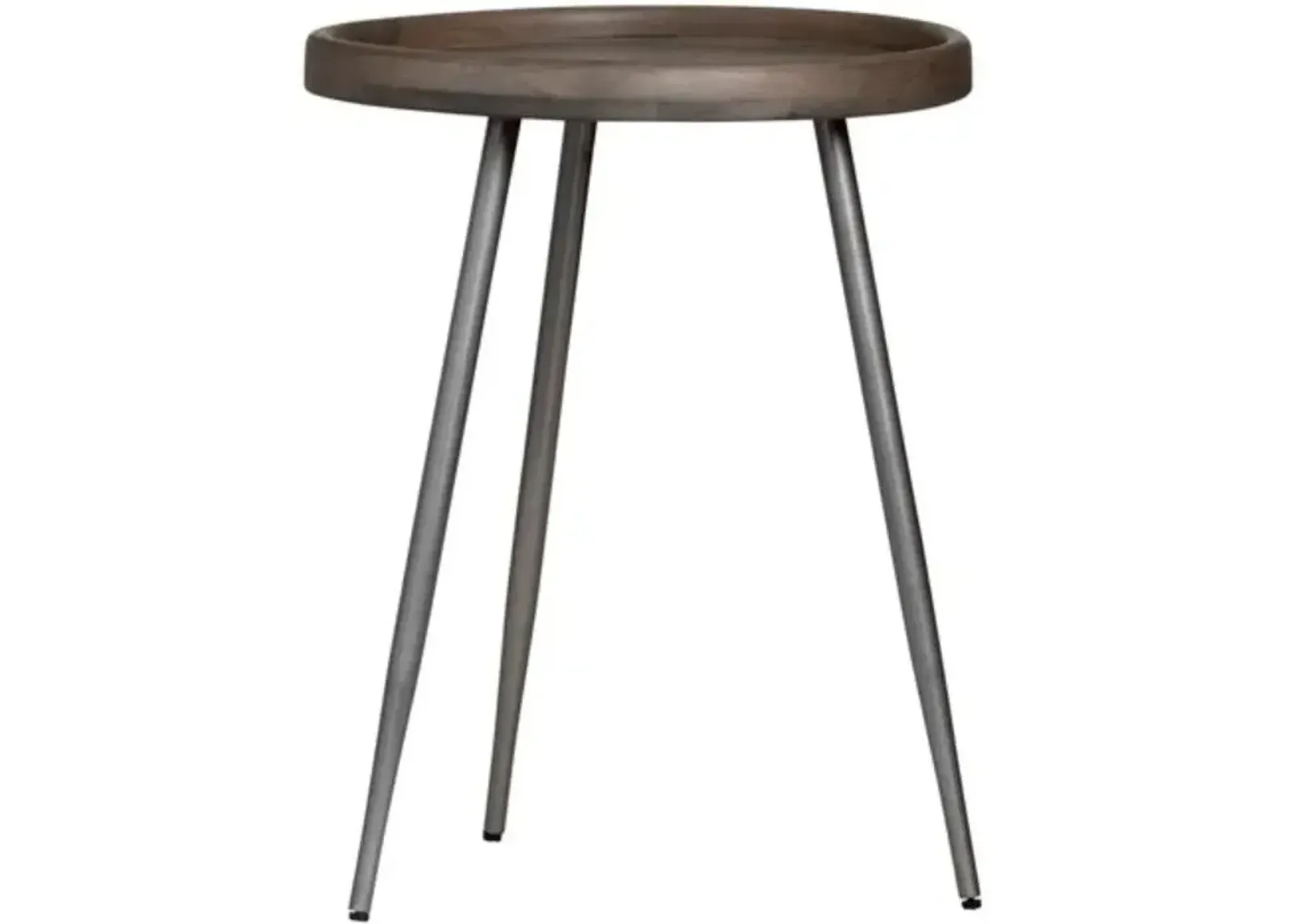 Crestview Collection Brooks Brown Accent Table with Gray Base