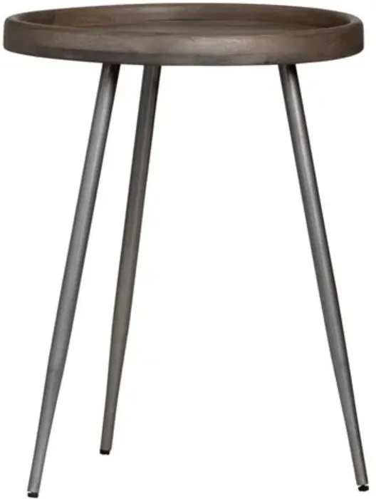 Crestview Collection Brooks Brown Accent Table with Gray Base
