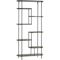 Crestview Collection Black/Gray Etagere